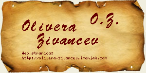 Olivera Živančev vizit kartica